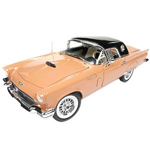 1957 Ford Thunderbird Convertible 60th Anniversary (Coral Sand/Black Roof) (Diecast Car)