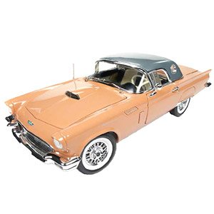 1957 Ford Thunderbird Convertible 60th Anniversary (Coral Sand/Gun Metal Roof) (Diecast Car)