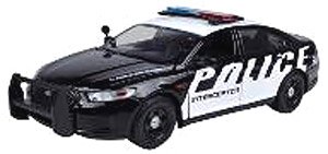 2013 Ford Police Intercepter Black/White (Diecast Car)