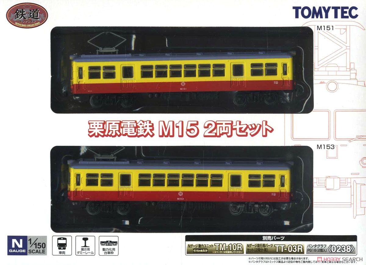 鉄道コレクション 栗原電鉄 M15 (2両セット) (鉄道模型) パッケージ1
