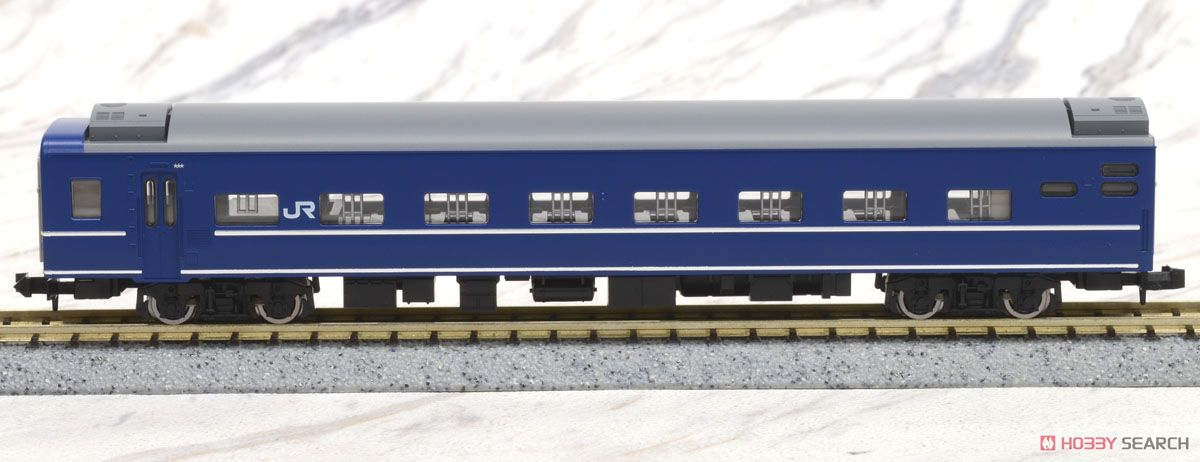 JR客車 オハネフ25-100形 (銀帯・Hゴム黒色) (鉄道模型) 商品画像1
