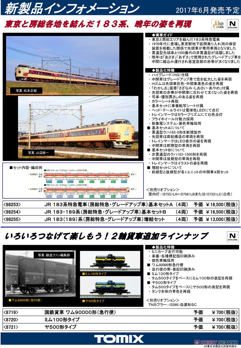 JR 183系 特急電車 (房総特急・グレードアップ車) 基本セットA (基本・4両セット) (鉄道模型) その他の画像1