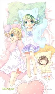 Di Gi Charat [Draw for a Specific Purpose] Degiko & Puchiko & Piyoko Twill Multi Cloth (Anime Toy)