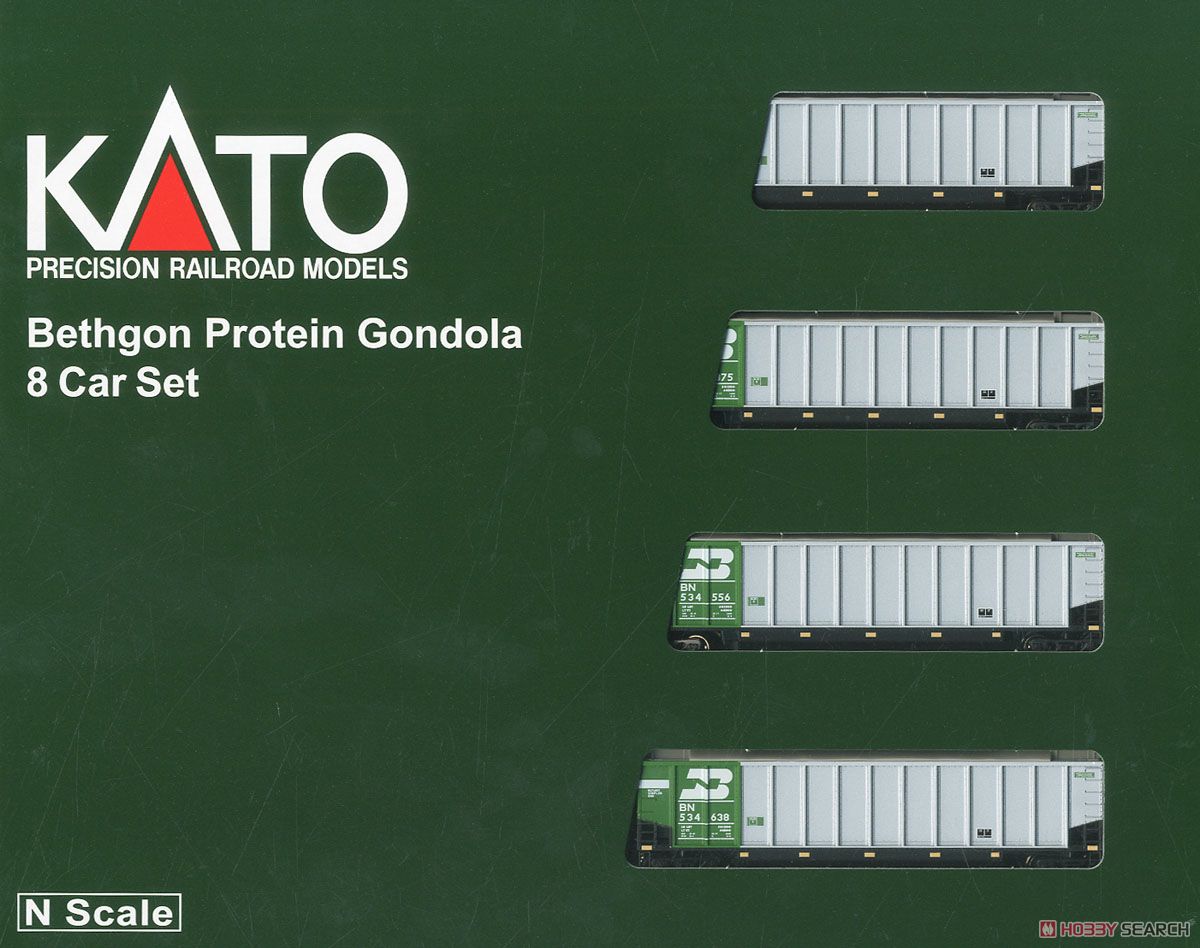 Bethgon Protein Gondola BN (ベスゴン プロテイン ゴンドラ バーリントン・ノーザン) #1 (8両セット) ★外国形モデル (鉄道模型) パッケージ1