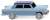 (HO) フィアット 1800 パステルブルー/ナイトブルー (鉄道模型) 商品画像1
