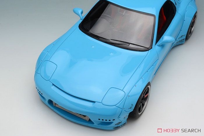 Rocket Bunny RX-7(FD3S) / ベイビーブルー / 6 Spork Wheel (ブラック / ポリッシュリム) (ミニカー) 商品画像9