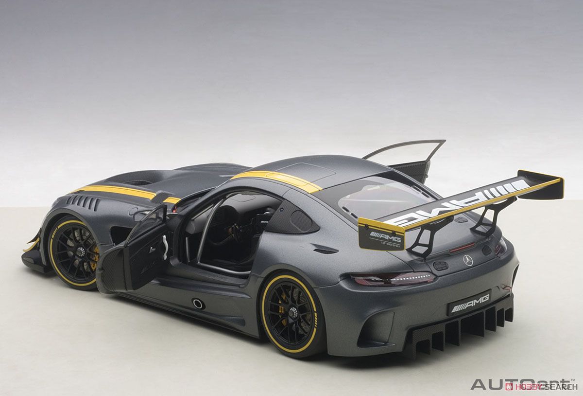 Mercedes-AMG GT3 Presentation Car (Gray/Yellow Stripe) (Diecast Car) Item picture3