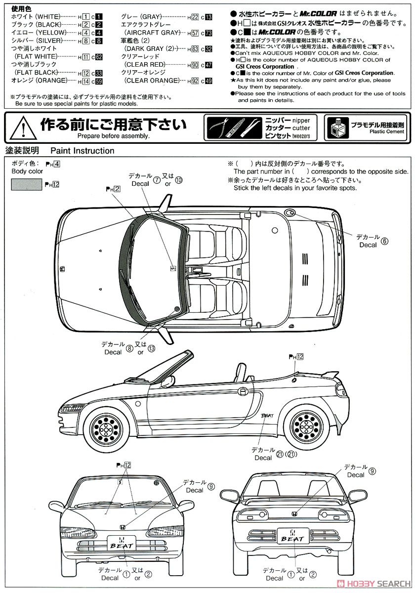 ホンダ PP1 ビート `91 (プラモデル) 塗装1