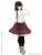 50 Natural Girly Tiered Skirt (Red Check) (Fashion Doll) Other picture1