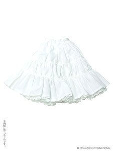 50 Natural Girly Tiered Skirt (Off White) (Fashion Doll)