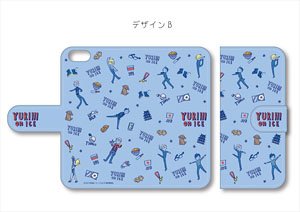 「ユーリ!!! on ICE」 手帳型スマホケース デザイン B (iPhone6Plus対応) (キャラクターグッズ)