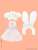 白うさぎさんのファンシーワンピセット (ピンク) (ドール) 商品画像2