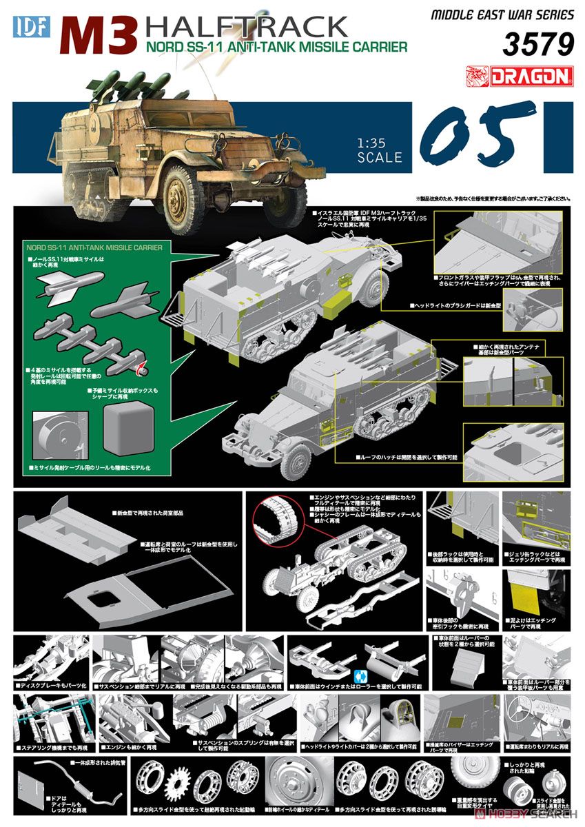 イスラエル国防軍 IDF M3ハーフトラック ノールSS.11 対戦車ミサイルキャリア (プラモデル) その他の画像2