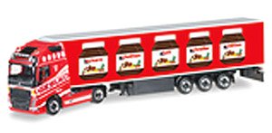 (HO) ボルボ FH Gl. XL 冷蔵ボックスセミトレーラー Nutella/Gesuko (鉄道模型)
