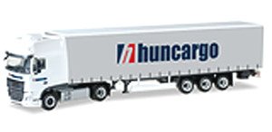 (HO) DAF XF SSC Euro 6 カーテンキャンバスセミトレーラー`Huncargo` (鉄道模型)