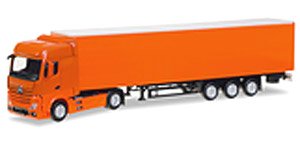 (HO) MB アクトロス ビッグスペース カーテンキャンバス セミトレーラー 無装飾 (Scania R13 HL) (鉄道模型)