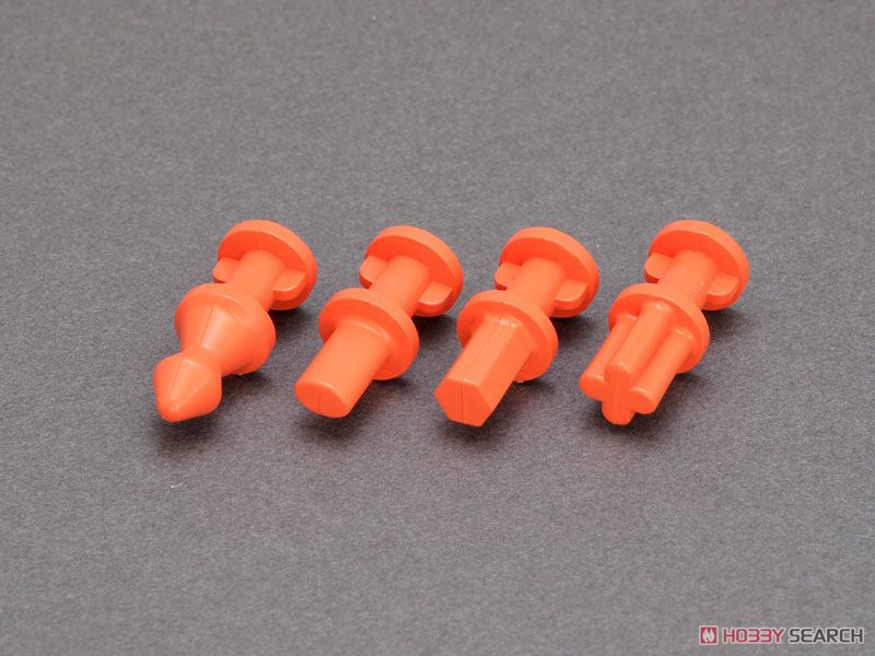 シリコーンゴム型用 ホールド＆ガイドダボピン (S) オレンジ (16個入) (素材) 商品画像1