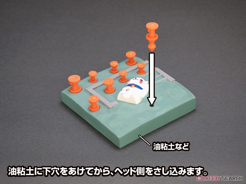 シリコーンゴム型用 ホールド＆ガイドダボピン (S) オレンジ (16個入) (素材) その他の画像3