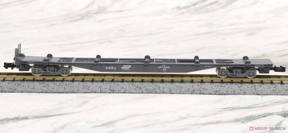 JR貨車 コキ107形 (コンテナなし・テールライト付) (鉄道模型) 商品画像1