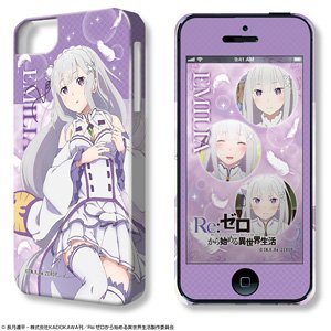 Dezajacket [Re: Life in a Different World from Zero] iPhone Case & Protection Sheet for 5/5s/SE Design 01 (Emilia) (Anime Toy)