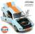 1967 Ford Mustang Coupe Gulf Oil - Light Blue with Orange Stripes (Diecast Car) Item picture3