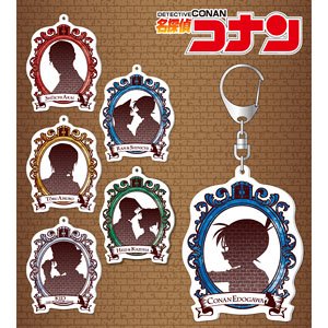 Detective Conan Classic Emblem Acrylic Key Ring (Set of 6) (Anime Toy)