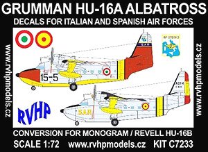Grumman HU-16A Albatross Decals for Italian and Spanish Air Force (Plastic model)