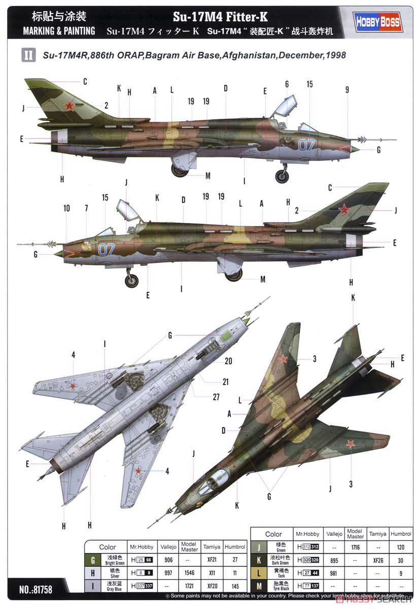 Su-17M4 フィッターK (プラモデル) 塗装2