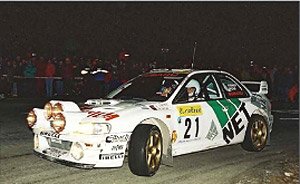 Subaru Impreza WRC 1998 Monte Carlo Rally 8th Place A. Kremer / K. Wicha (with Night Light) (Diecast Car)