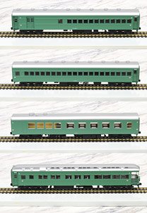 16番(HO) 特急『つばめ』 客車 (青大将塗装) (基本・4両セット) (鉄道模型)