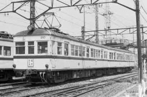 16番(HO) 京福ホデハ281 (東急デハ3300) 真鍮エッチング車体 (素材) (鉄道模型)