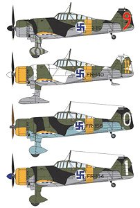 1/72 Fokker D.XXI (Twin-Wasp Engine) in Finnish Service (Decal)