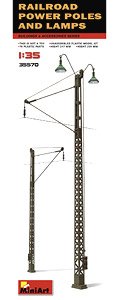 Railroad Power Poles and Lamps (Plastic model)