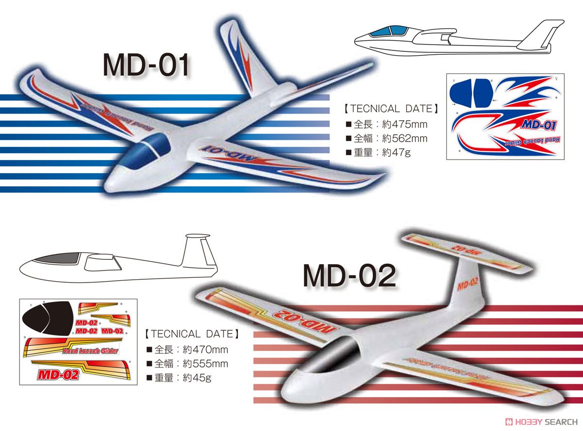 MD-02 (フリーフライト手投げグライダー) (スポーツ玩具) その他の画像1