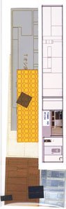 1/80(HO) Interior Parts for Tomix HO OSHI14/24 Dining Room Parts (for 1-Car) (Model Train)