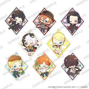 Bungo Stray Dogs Clear Clip Badge [Black] (Set of 8) (Anime Toy)