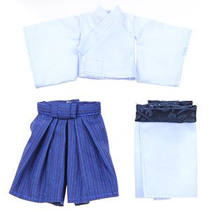Hakama & kimono for 11cm Body (Navy blue) (Fashion Doll)