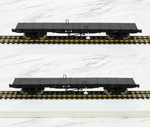 1/80(HO) J.N.R. Type CHIKI7000 Flat Car with Howitzer 2 Pack (2-Car Set) (Ready-to Run) (Model Train)