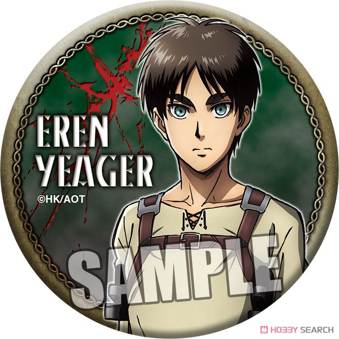 Attack on Titan Can Badge [Eren] (Anime Toy) Item picture1