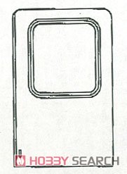 16番(HO) 旧型国電用ドア 3 (カトー用) (Hゴム窓プレス無し・取付けガイド付) (鉄道模型) その他の画像1