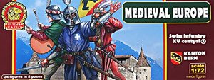 Medieval Europe Swiss Infantry XV centyri set.2 (8 Types, 24 Pieces Each) (Plastic model)