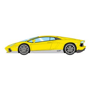 Lamborghini Aventador Miura Homage 2016 Yellow/Silver (Black Interior) (Diecast Car)