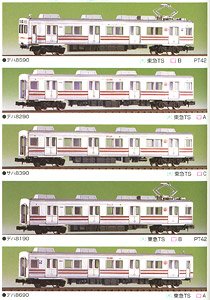 Tokyu Series 8090(8590) Five Car Formation Set (Basic 5-Car Unassembled Kit) (Model Train)