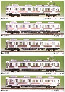 東急 8090(8590)系 5輛編成セット (基本・5両・組み立てキット) (鉄道模型)