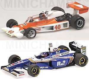 マクラーレン フォード M23 ジル・ヴィルヌーヴ 1977/ウィリアムズ ルノー FW19 ジャック・ヴィルヌーヴ 1997 父と息子の2台セット (ミニカー)