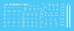 銚子電気鉄道 デキ3用標記インレタ (鉄道模型)