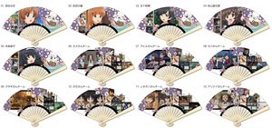 Girls und Panzer der Film Mini Folding Fan Collection Part.2 Oarai Girls High School Ver. (Set of 12) (Anime Toy)