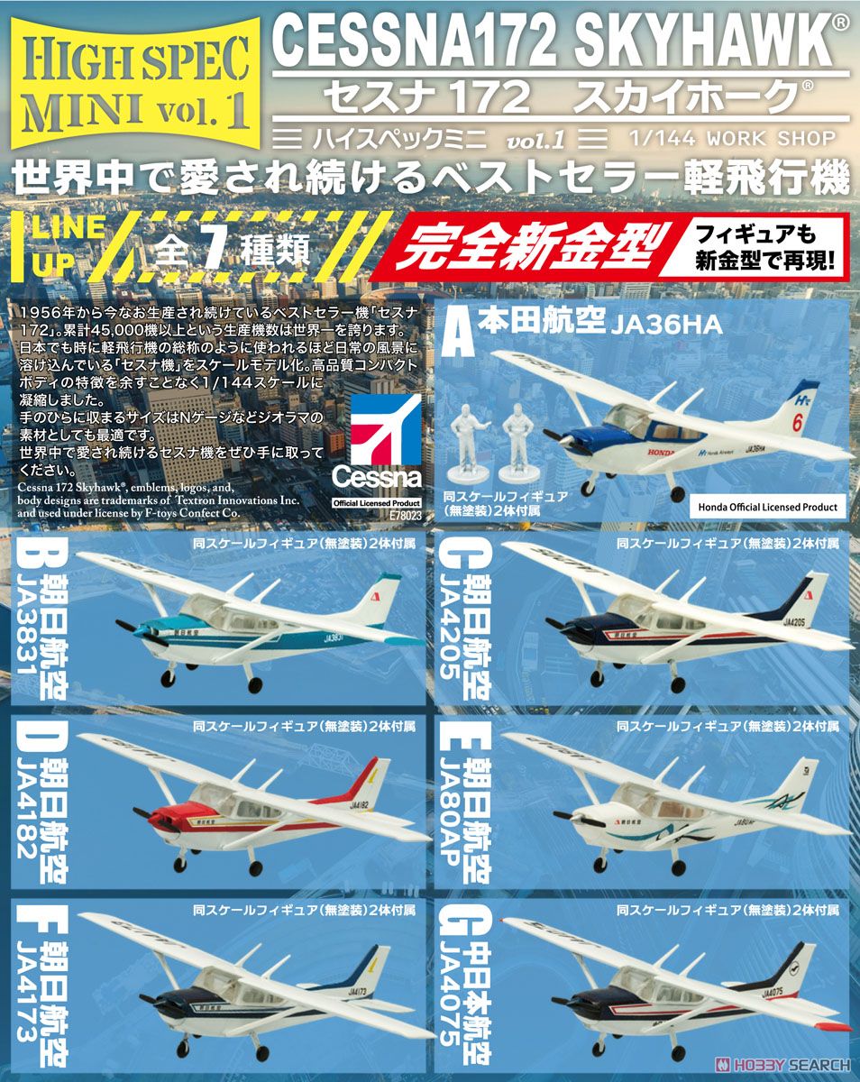 High Spec Mini Vol.1 Cessna 172 Skyhawk (Set of 10) (Plastic model) Other picture1