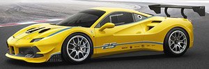 Ferrari 488 Challenge Giallo Modena (Yellow) w/Decoration (Diecast Car)