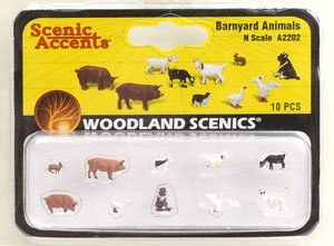 A2202 (N) 庭の動物達 (Barnyard Animals) (10体入り) 鉄道模型)